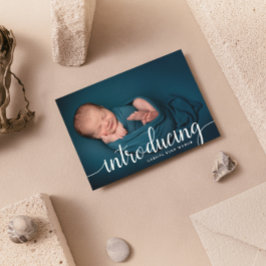 Anpassningsbar Photo Collage Script Overlay Baby B Meddelande