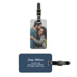 Anpassningsbar Photo Collage Skapar ditt eget språ Bagagebricka