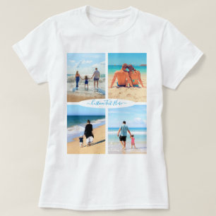 Anpassningsbar Photo Collage T-Shirt Gift - Din te