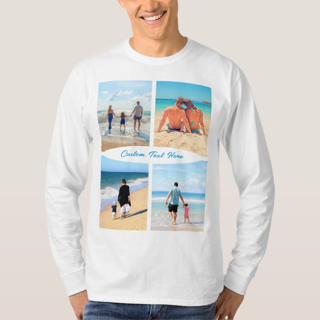 Anpassningsbar Photo Collage T-Shirt Your Favorite (Framsida)
