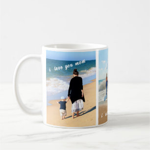 Anpassningsbar Photo Collage Text Coffee Mugg din