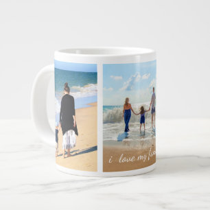 Anpassningsbar Photo Collage Text Mugg Din familj Jumbo Mugg
