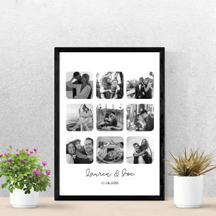 Anpassningsbar Photo Collage Valentines day gav ho Poster