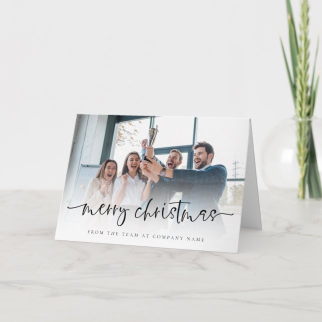 Anpassningsbar Photo Company Logotyp God jul har m Helgkort (Framsida)
