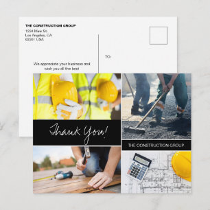 Anpassningsbar Photo Construction Business Namn Ta Vykort