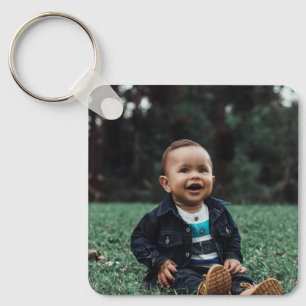 Anpassningsbar Photo Cute Kids two siside Skapar d Nyckelring