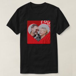 Anpassningsbar Photo Cutout Heart Valentines T-Shi T Shirt