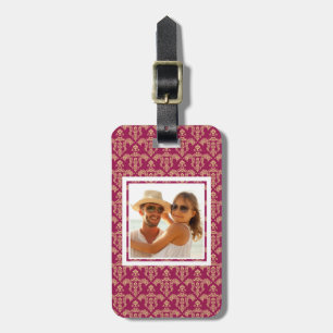 Anpassningsbar Photo Damask tapet 4 Bagagebricka