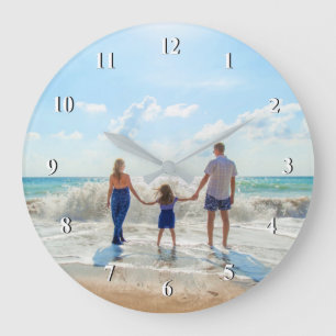 Anpassningsbar Photo - din egen design - Sommar - Stor Klocka