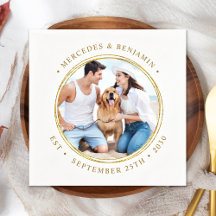 Anpassningsbar Photo Elegant Guld Personlig Bröllo