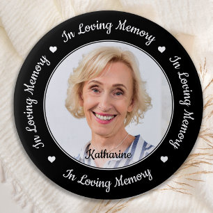 Anpassningsbar Photo Elegant in Loving Memory Memo Knapp