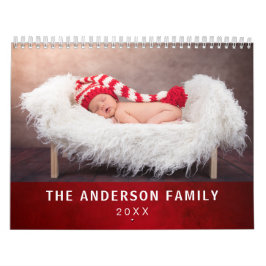 Anpassningsbar Photo Elegant Styish Red Kalender