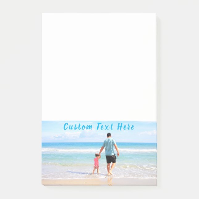 Anpassningsbar Photo Fäcky noterar foton och text Post-it Block (Framsida)