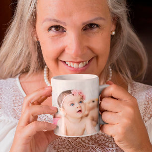 Anpassningsbar Photo Family Grandparent Gift Kaffemugg