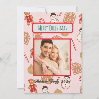Anpassningsbar Photo Family-julkort Inbjudningar