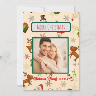 Anpassningsbar Photo Family-julkort Inbjudningar