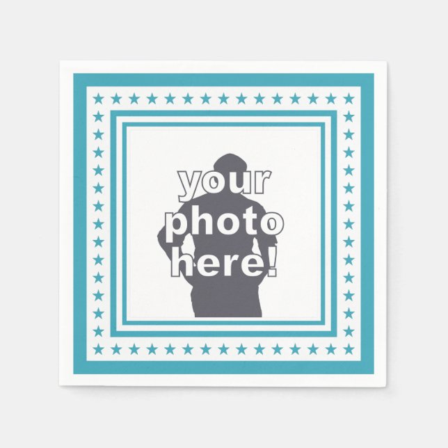 ANPASSNINGSBAR PHOTO & FÄRG pappra blöjor Pappersservett (Framsidan)