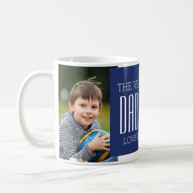 Anpassningsbar Photo Fars dag Mugg Blue (Vänster)