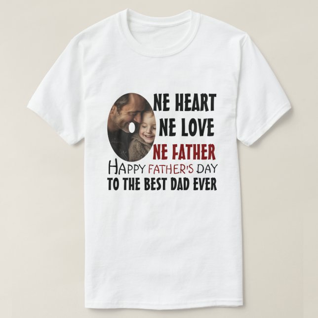 Anpassningsbar Photo Far's Day T-Shirt - Gift for  (Design framsida)