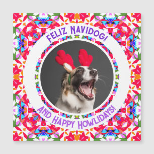 Anpassningsbar Photo Feliz Navidad Pun jul Hund Pu