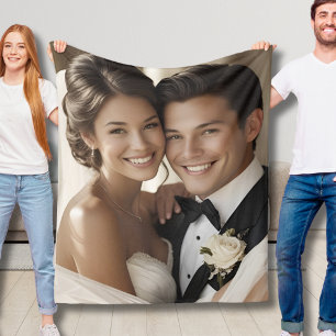 Anpassningsbar Photo Fleece Blanket 1st-årsgåva
