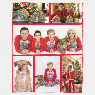 Anpassningsbar Photo Fleece Blanket-julminnesmärke