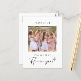 Anpassningsbar Photo Flower Girl Frieri Vykort