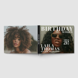 Anpassningsbar Photo Födelsedagsfest Magazine Cove Gästböcker