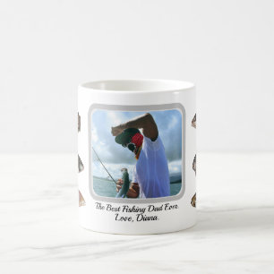 ANPASSNINGSBAR PHOTO FÖR FISKE I PAPPA KAFFEMUGG