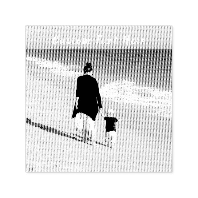 Anpassningsbar Photo Frimärke med egen text Självfärgande Stämpel (Design)