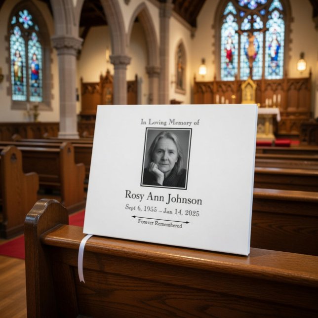 Anpassningsbar Photo Funeral Guest Bok - i överklo (Skapare uppladdad)