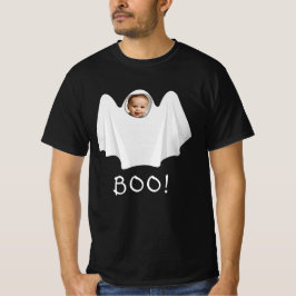Anpassningsbar Photo Ghost BOO Happy halloween Spo T Shirt