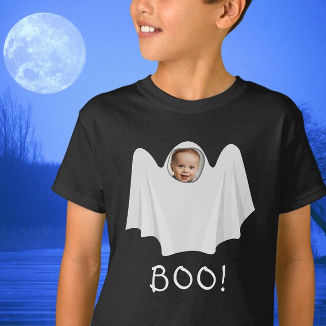 Anpassningsbar Photo Ghost BOO Spooky Happy hallow T Shirt (Skapare uppladdad)