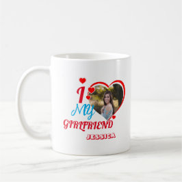 Anpassningsbar Photo Gift: "Jag 💗 min flickvän Je Kaffemugg