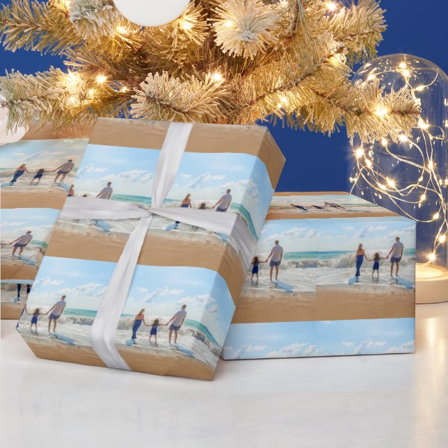 Anpassningsbar Photo Gift Wrapping Papper med dina Presentpapper (Helgdagar)