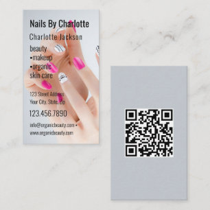 anpassningsbar Photo Glitter Sparkling Nagel Beaut Visitkort