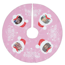 Anpassningsbar Photo God jul Julgransmatta Borstad Polyester