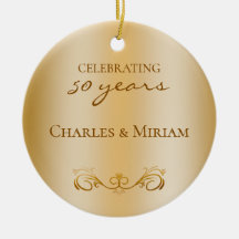 Anpassningsbar Photo Golden 50:e Bröllop-årsgåva