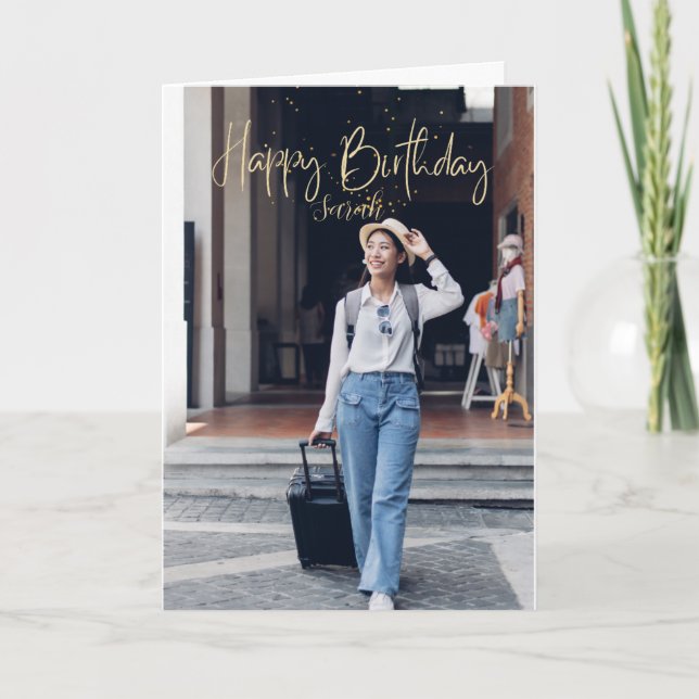 Anpassningsbar Photo Grattis på födelsedagen Card Meddelande (Framsida)