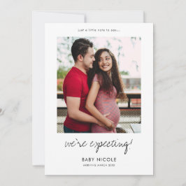 Anpassningsbar Photo Gravid annons Card Meddelande