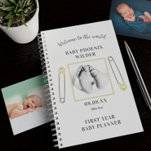 Anpassningsbar Photo Gult Baby första årsplanering