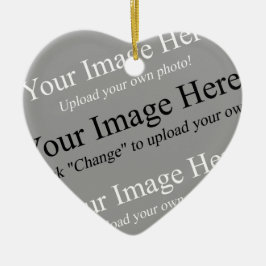 Anpassningsbar Photo Heart Ornament Template