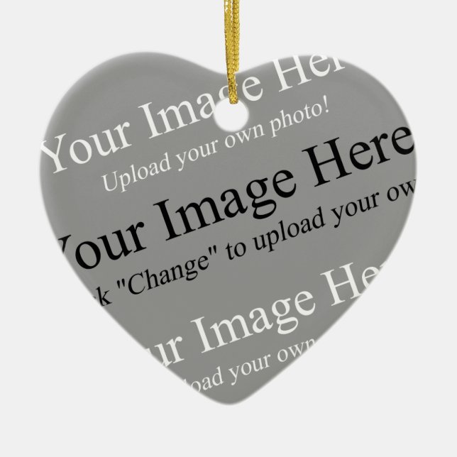 Anpassningsbar Photo Heart Ornament Template (Framsidan)