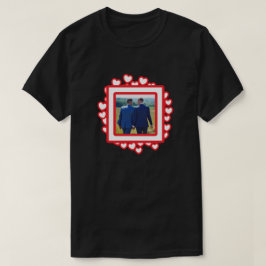 Anpassningsbar Photo Hearts Valentine's T-Shirt