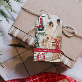 anpassningsbar Photo Helgdag JOY Jul Gift Presentetikett