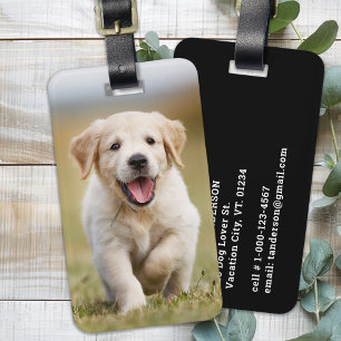 Anpassningsbar Photo Hund älskare Pet Puppy Person Bagagebricka