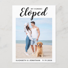 Anpassningsbar Photo Hund Bröllop Elopement we Elo Meddelande Vykort