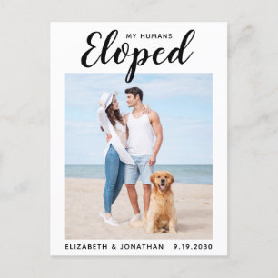 Anpassningsbar Photo Hund Bröllop Elopement we Elo Meddelande Vykort