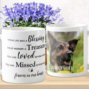 Anpassningsbar Photo Hund Loss Memory Pet Memorial Kaffemugg