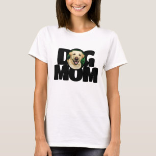 Anpassningsbar Photo Hund Mamma Typografi T Shirt